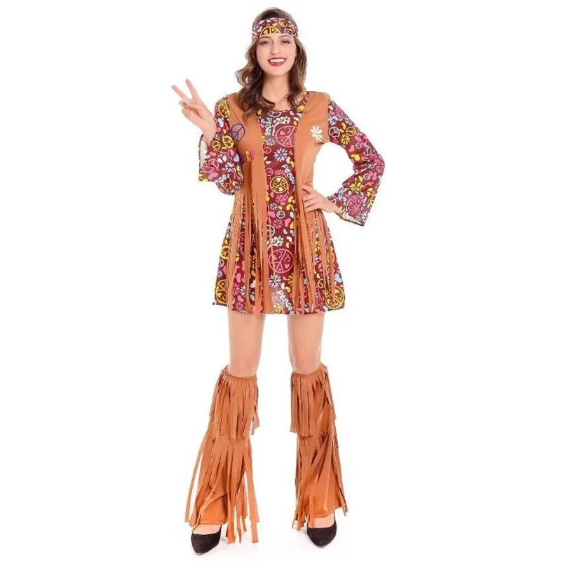 

Halloween Indian Aboriginal Style Dress African Primitive Savage Cosplay Costume