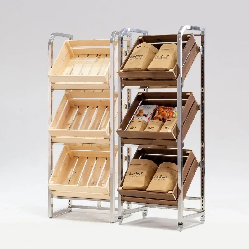 Stainless steel three-layer household kitchen multi-functional vegetable rack, rack