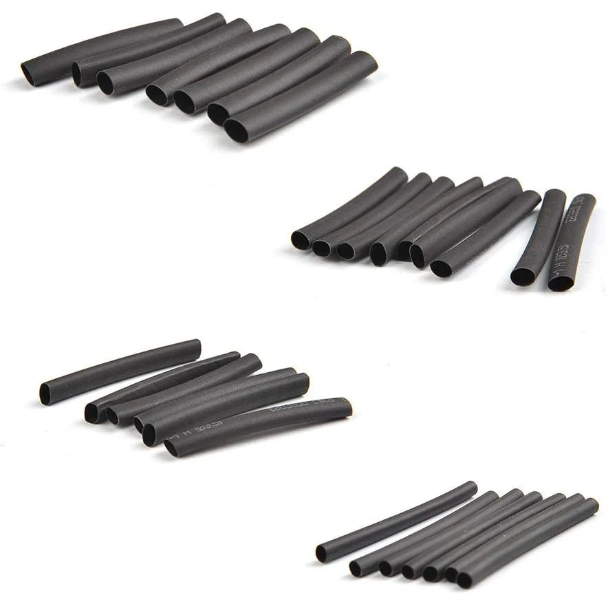 127 قطعة من أنابيب الانكماش الحراري 2:1، تشكيلة لف كابل الأسلاك الكهربائية العازلة للحرارة (7 مقاسات)