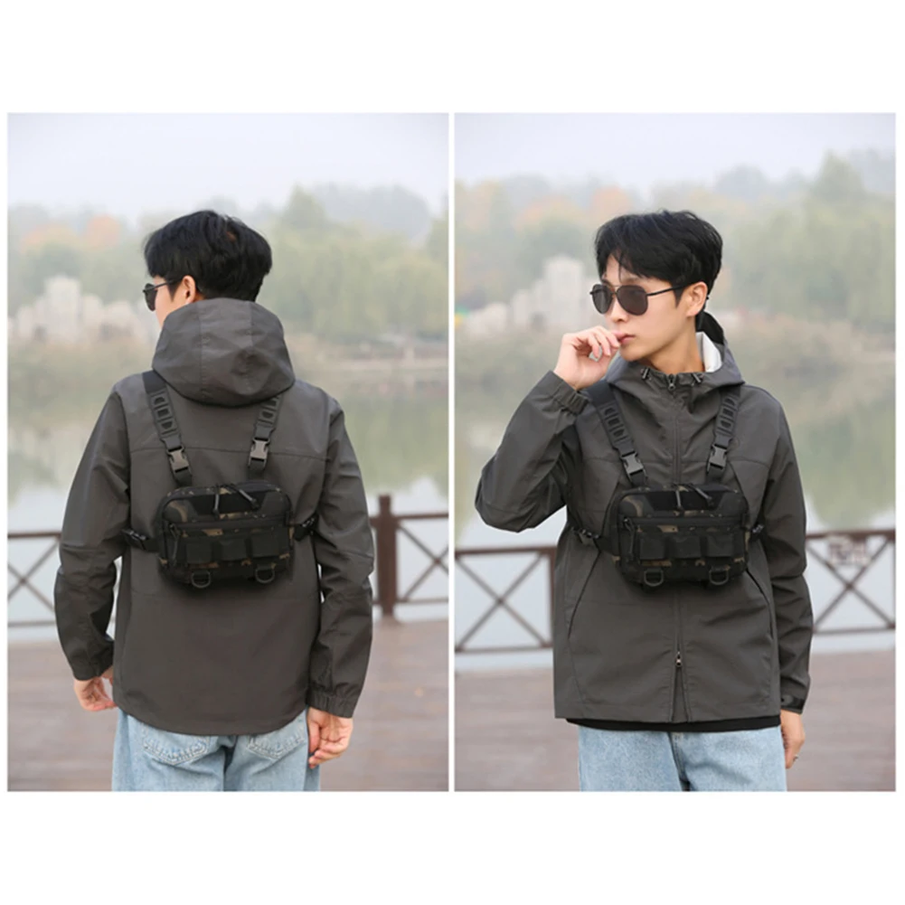 Tactical Chest Rig Backpack Camping Recon Kit Bag Molle Vest EDC Front Pouch Multi-Purpose Daypack For Hiking Fishing Lure Pack