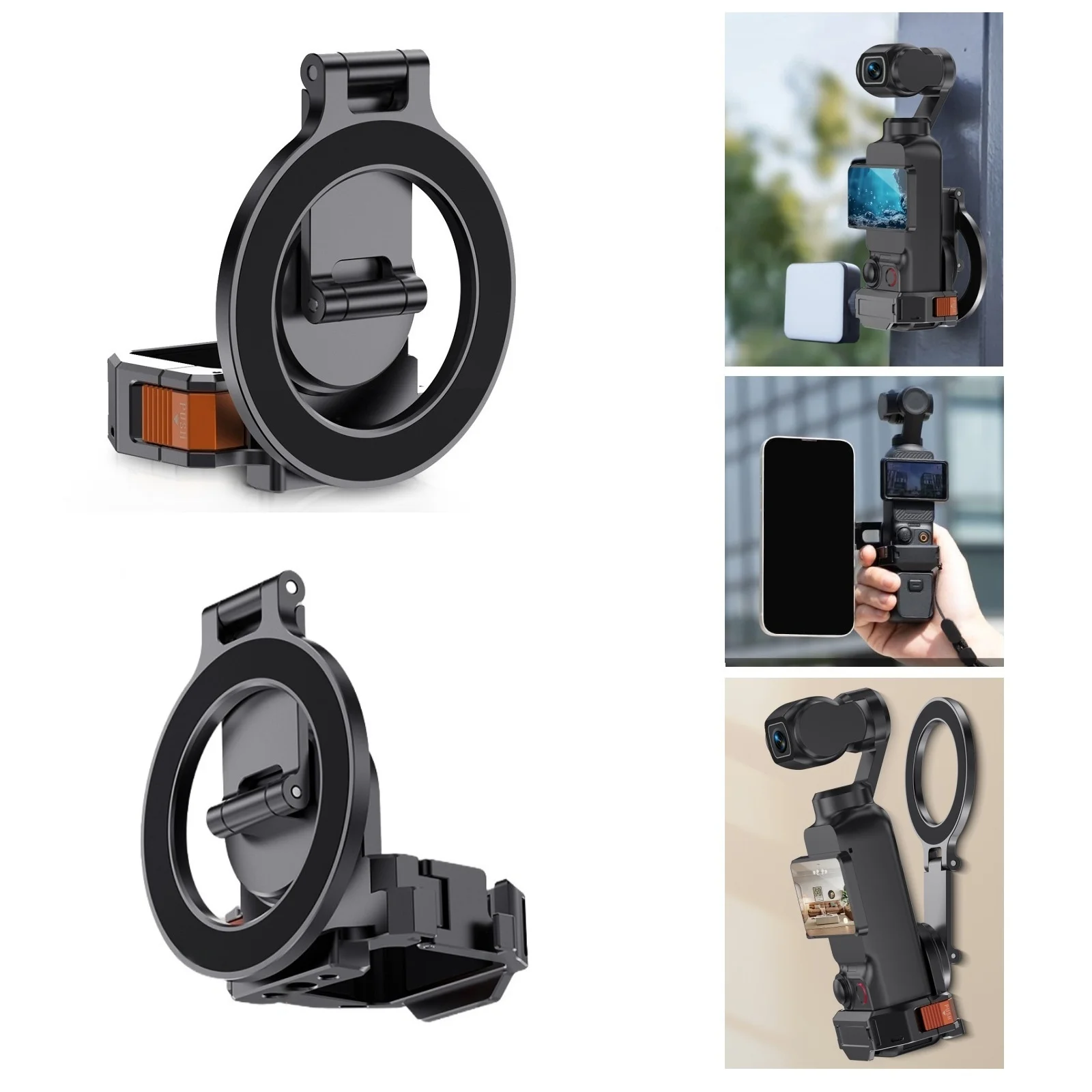 

Aluminum Magnetic Mount Stand for DJI Osmo Pocket 3 Magnet Expansion Adapter Bracket Phone Holder for DJI Pocket3 Accessories