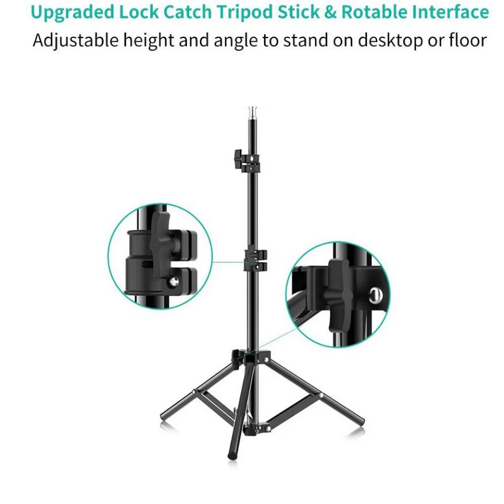 Photographic 50/120/160cm Lighting Stand Fill Light Stand Tripod Suit For Ring Light With 1/4 Screw Ring Lamp Softbox Ringlight