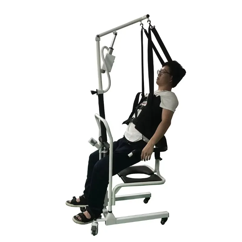 Patient Lift Transfer Chair, 200kg/440lbs Capacity, Toilet Lift Chair, Heavy Duty Healthcare Mobility Aid, Hoist