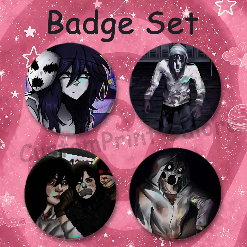 Kate the C-Chaser S-Slenderverse 58mm Classic Tin Badge 2.25 Inch Holo Baji Kawaii Round Button Pin for Collectible