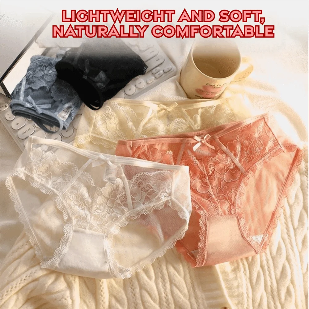

Мягкие ультратонкие кружевные бесшовные трусики с хлопковой ластовицей, женское нижнее белье, прозрачные сетчатые кружевные трусики с низкой посадкой для женщин