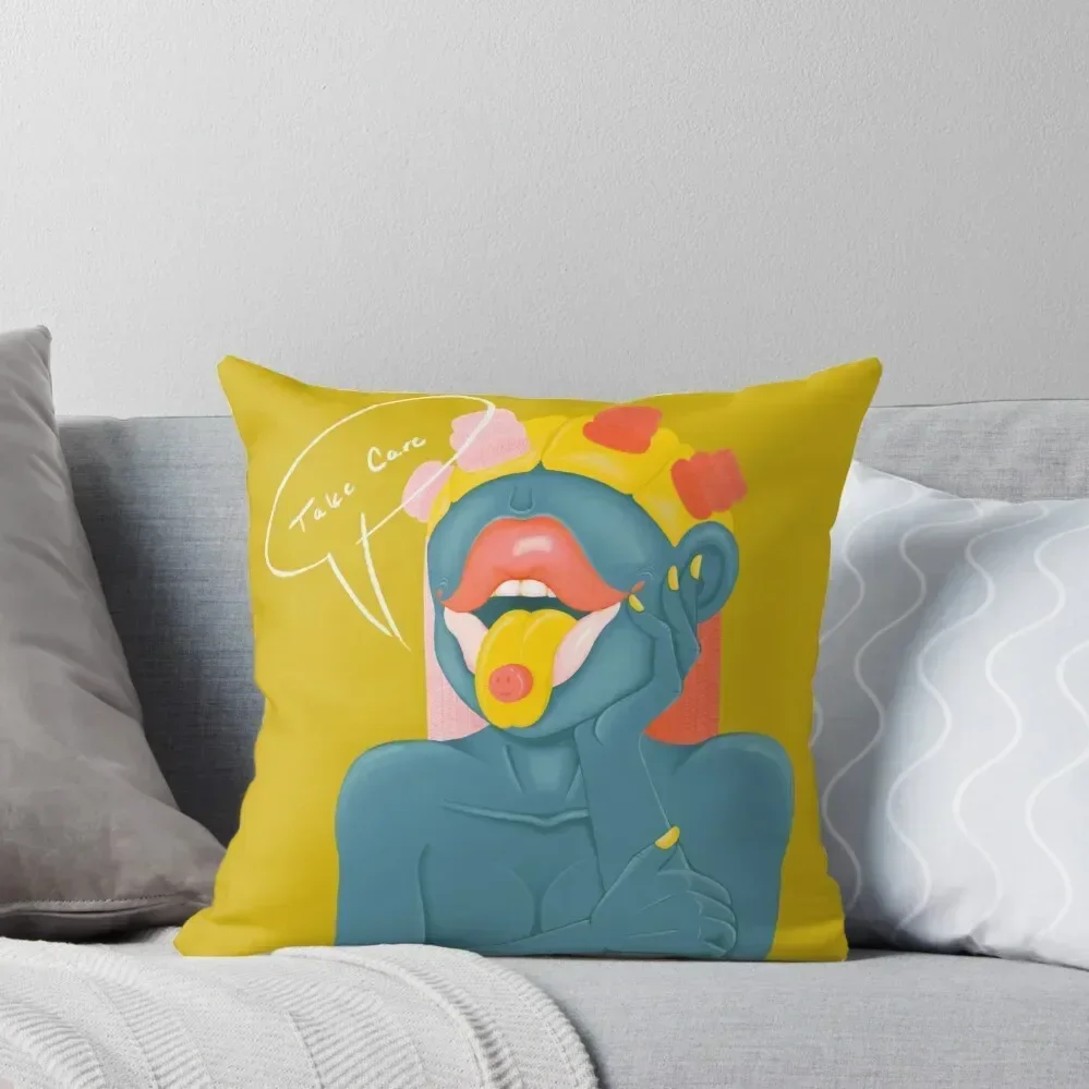 

Big mouth Throw Pillow Luxury Pillow Cover Bed pillowcases christmas decorations 2025 autumn decoration pillow