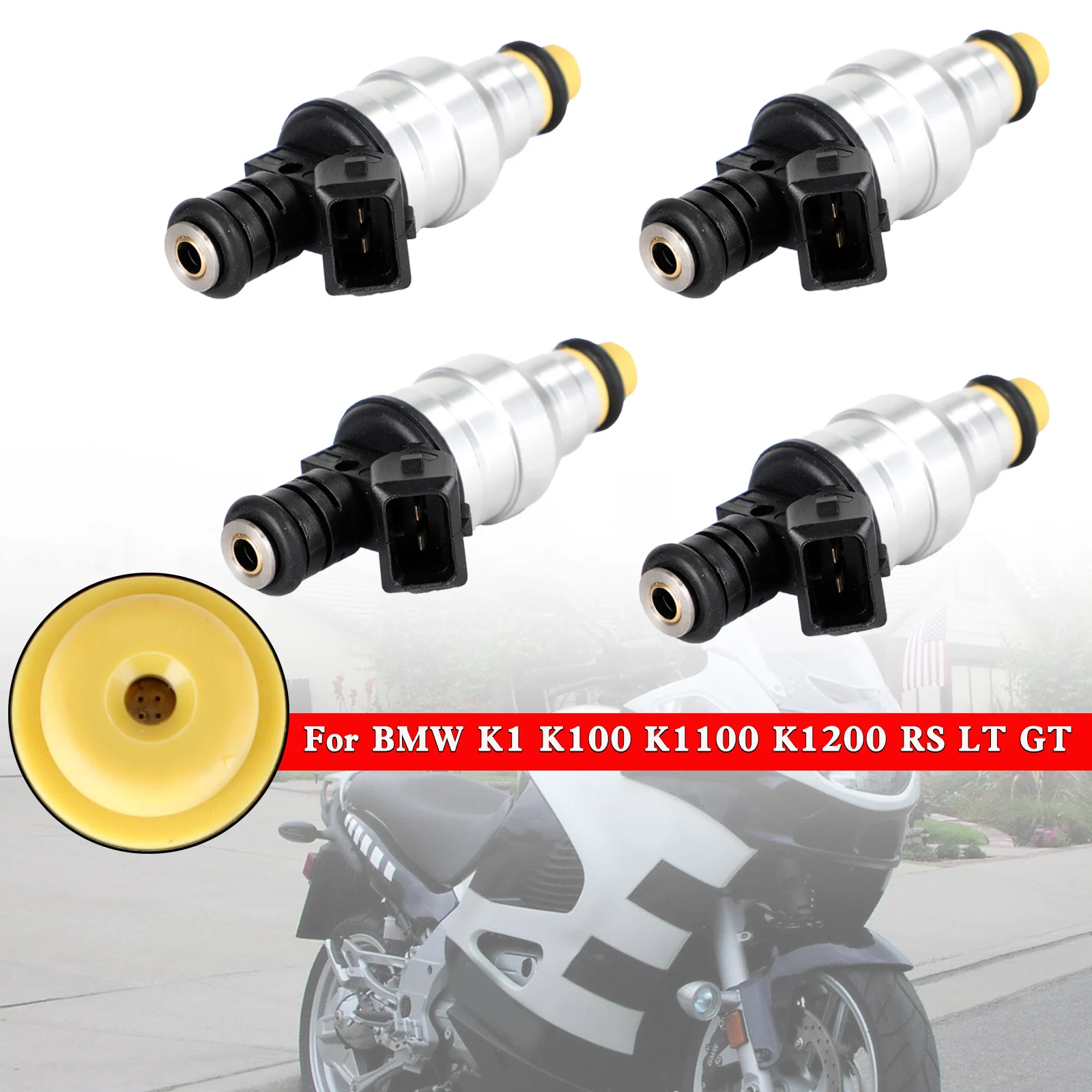 Artudatech 4PCS Motorcycle Fuel Injector 0280150705 For BMW K1 K100 K1100 K1200 RS LT GT