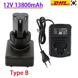 100%.New.Universal 12V 13800mAh Rechargeable Li-ion Lithium Battery For Power Tools Electric Drill Electric Screwdriver Battery
