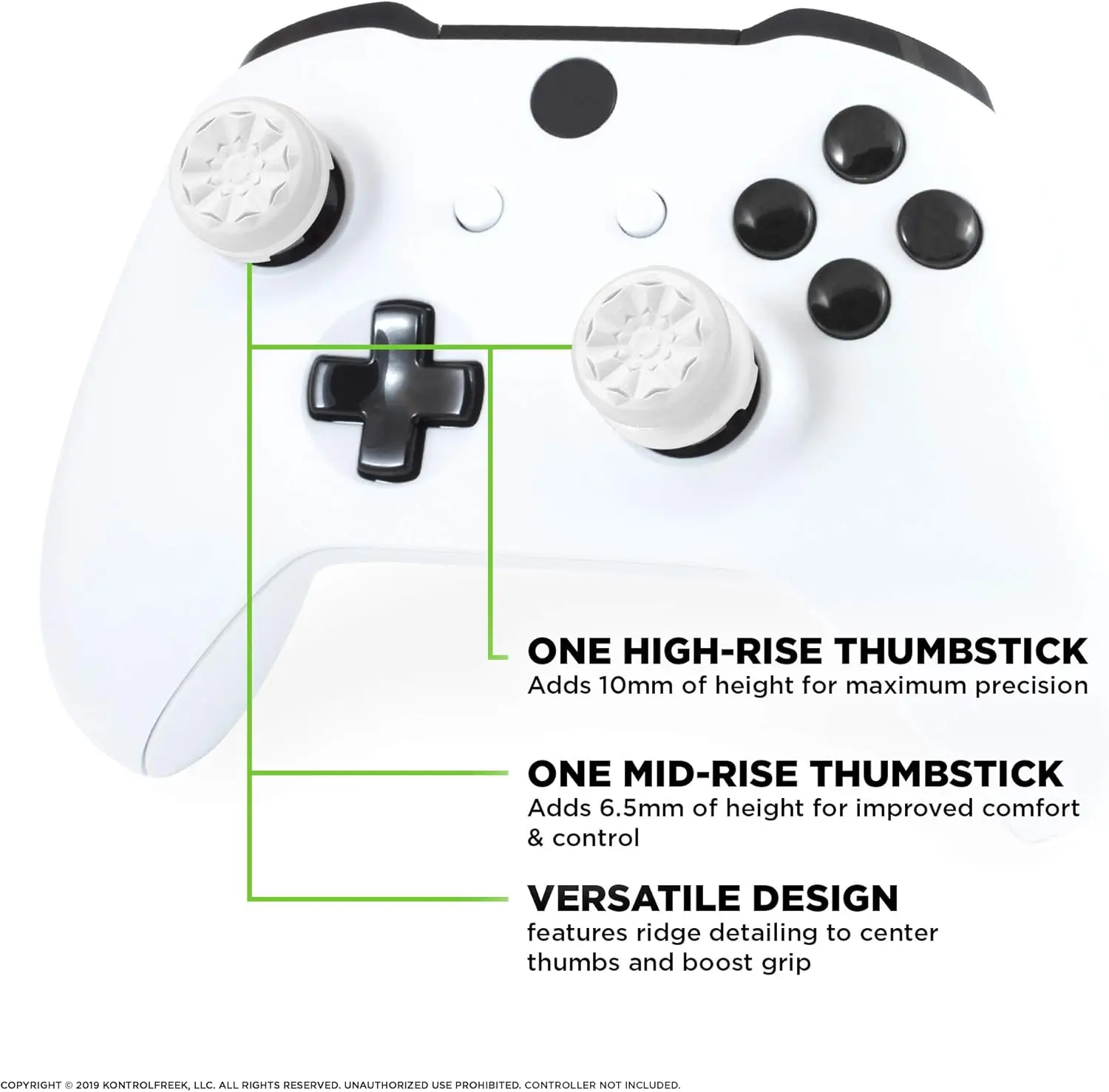 2Pcs Hand Grip Extender Caps für Xbox Serie Game Controller Gamepad Thumb-Stick Griffe High/Low Rise Abdeckungen für Xbox one/One S