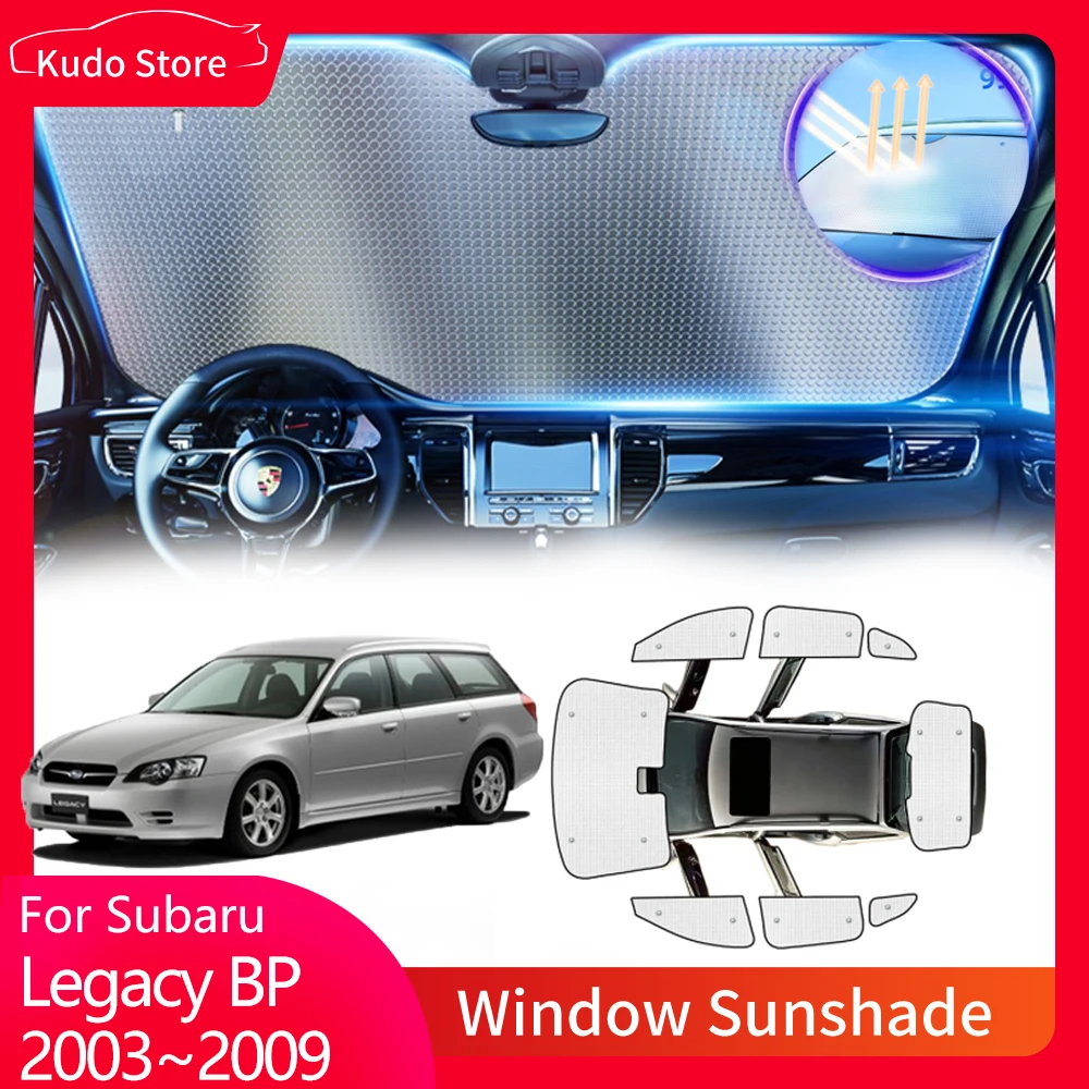 Full Covers Sunshades for Subaru Legacy Outback BP Liberty Wagon 2003~2009 Windshields Curtain Car Windows Visor Mat Accessories