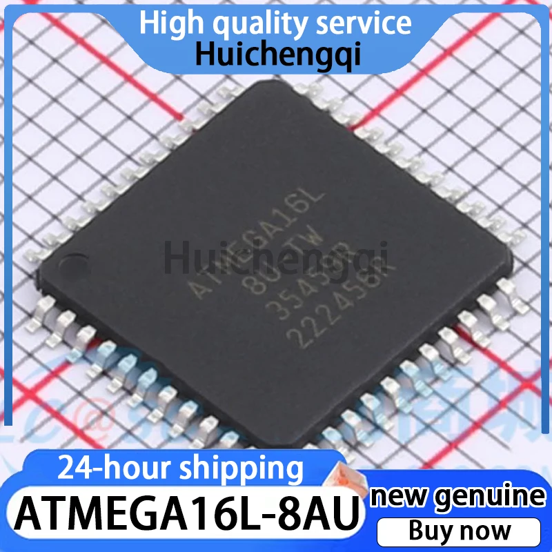 2PCS Original Genuine ATMEGA16L-8AU 8-bit 16K Flash Microcontroller Chip Package TQFP-44