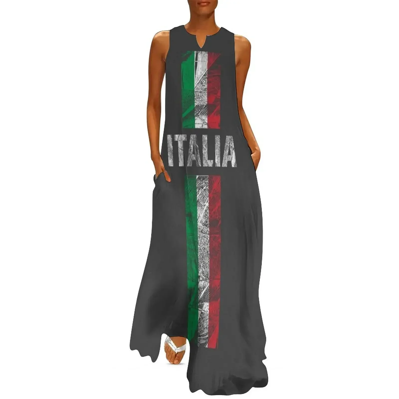 

Flag Italia Long Dress Dresses Aesthetic clothing ladies dresses for special occasion beach dress Dress