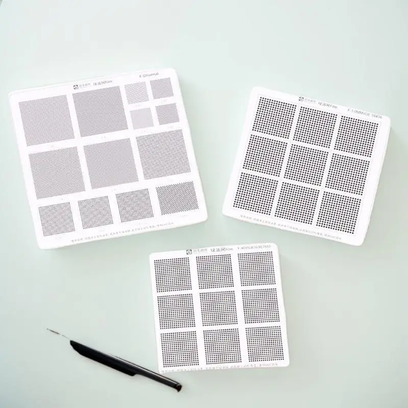 0.3/0.35/0.375/0.4/0.5/0.58/0.6/0.8/1.0mm BGA Reballing Stencil for Solder Masking with Green Oil
