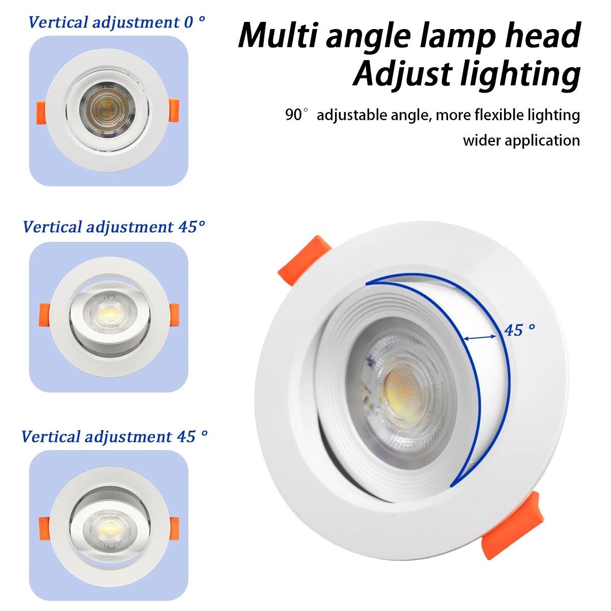 1-10pcs CCT 3000/4000/6500K Spot Led Downlight Anti-glare Ceiling Lamp Foldable Spotlights for Bathroom BedRoom Surface Mounted