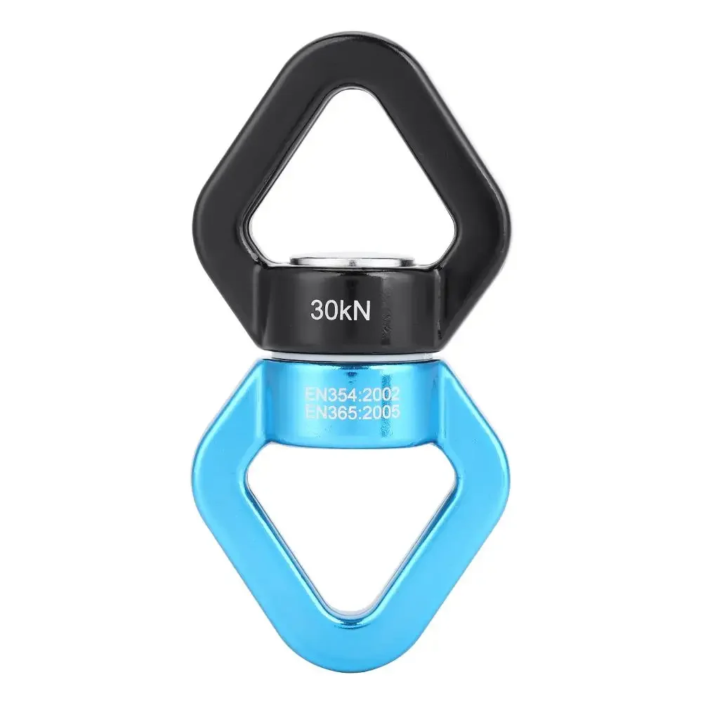 30KN Climbing Yoga Swivel Safety Rotational Device Rotator Multi function Connector(blue&black)