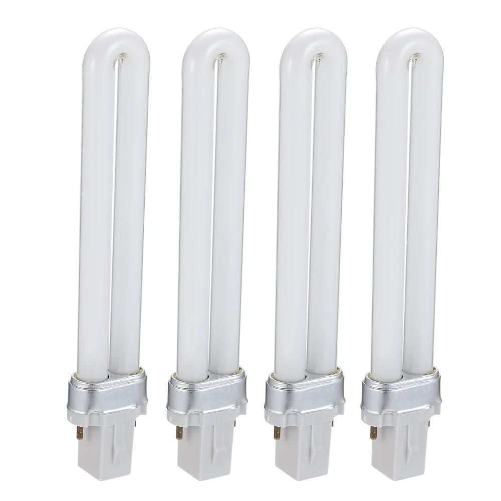 

4PCS 9W Power UV LED Lamp Tube Double Light Source 365nm Wavelength Nail Curing Bulb Fast Curing U Shaped UV Nail Lamp Bulb