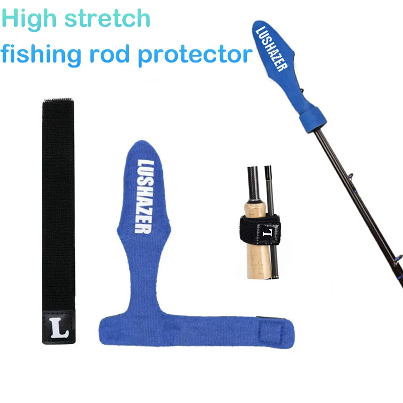 For Lure Fishing Rod with Aquarium Design Keep Your Fishing Rod Safe - High Elasticity Magic Tape Protective Sleeve