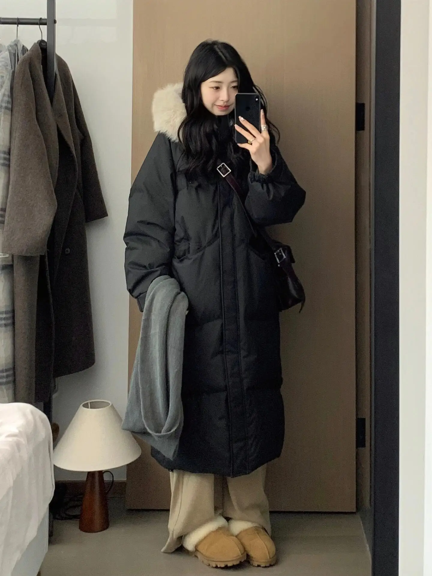 

2025 New Autumn Winter Women Cotton Long Jacket Padded Casual Slim Coat Hooded Parkas Wadded Warm Overcoat Fashion Korean C199