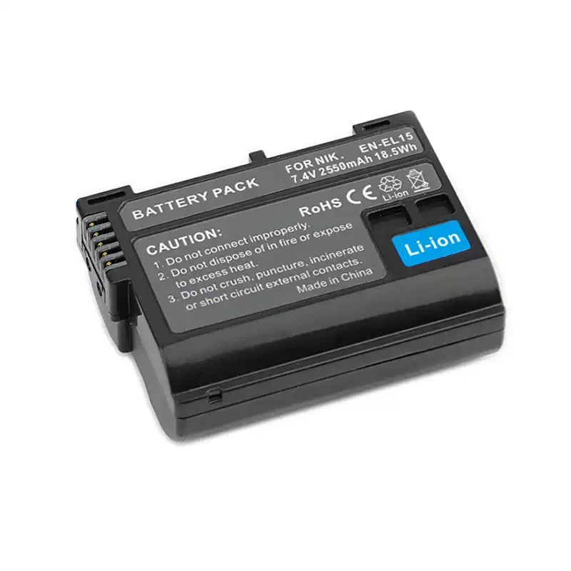 7.4V 2550mAh 18.5Wh EN-EL15 High-Quality Digital Battery For Nikon Z5 D850 Z6 Z7 D780 D750 D810 D7000 D7500 Z8 Camera Battery