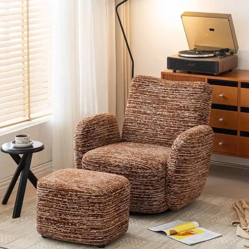 Sillas italianas de diseño para sala de estar, cómodas sillas de salón cómodas y marrones, muebles Poltronas ergonómicos perezosos para el hogar