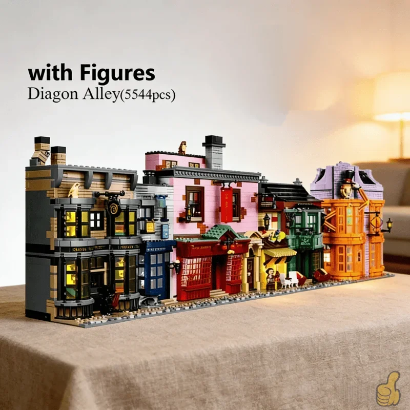 In stock NEW 5544pcs MOC-75978 Alley Street View Building Blocks Set Home Decoration Desktop Ornament Toys Birthday Party Gifts