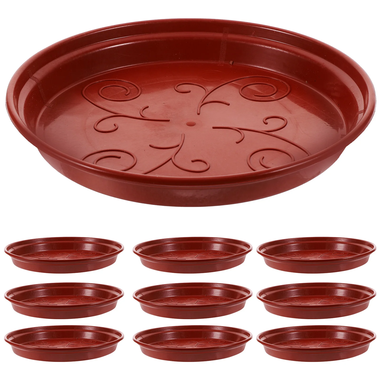 

20Pcs Plastic Plant Tray Round Saucer for Pots Leak Proof Drip Catcher for Flowers Multi Use Garden Home Office Decor