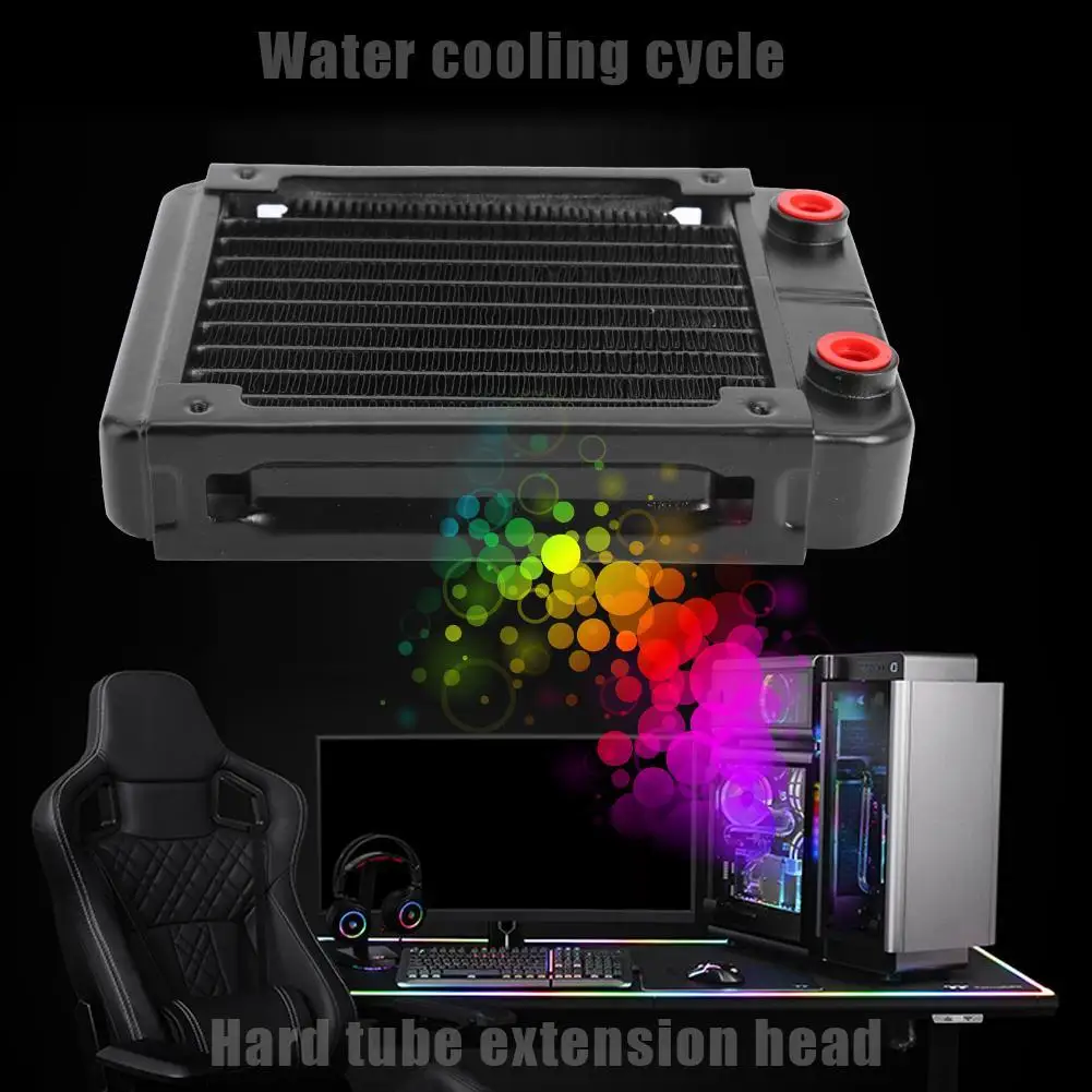 

120mm Water Cooling Radiator Aluminum Heat Row Radiator 10 Pipe PC Cooler Heatsink Computer PC Water Cooling System Part