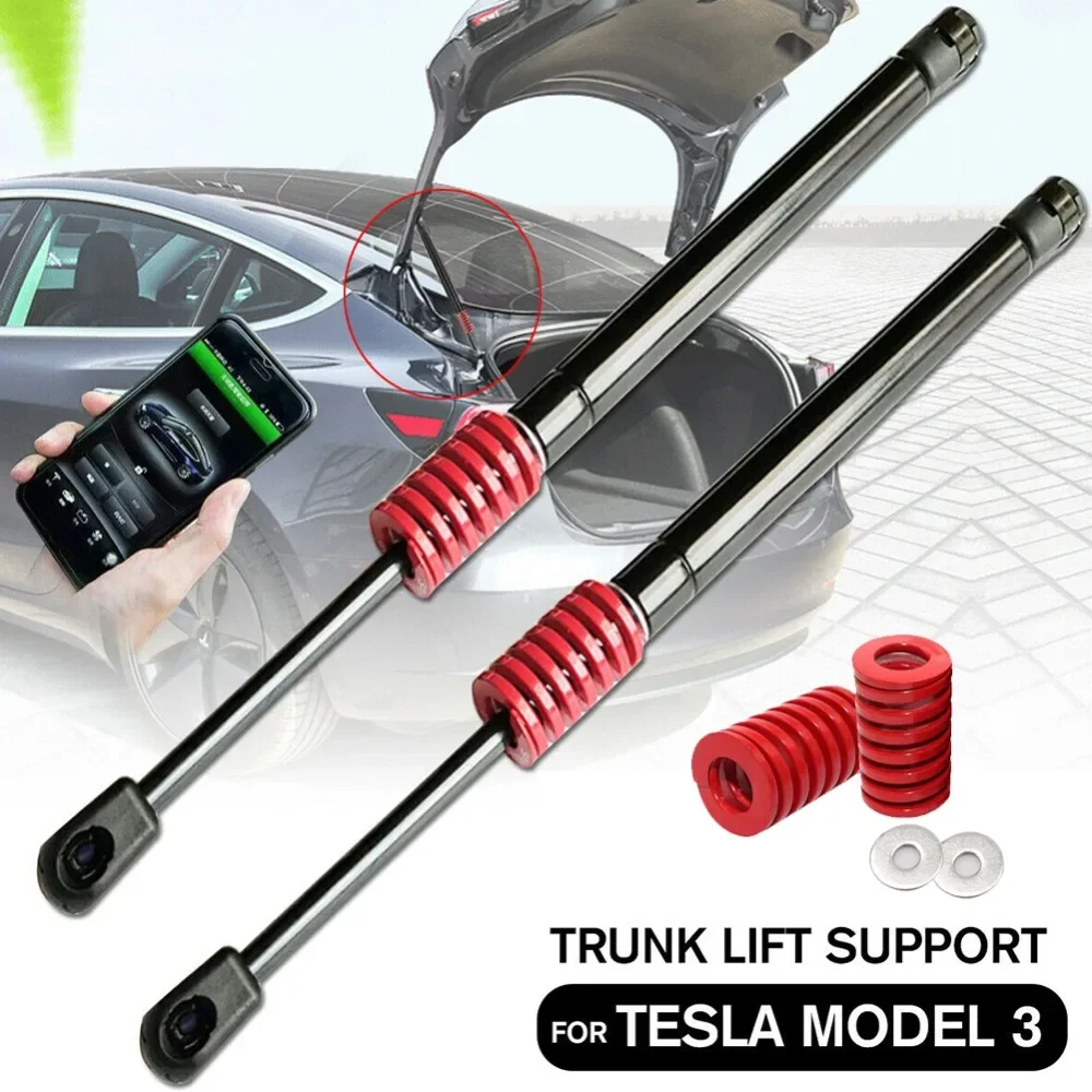 Trunk Lift Struts Hydraulic Rod for Tesla Model 3 Gas Spring Damper Front Rear Tail Gate Tailgate Boot Support 2pcs 2018-2020