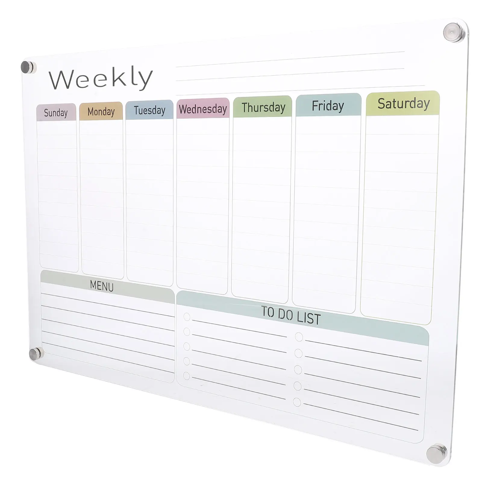 Acrylic Magnetic Fridge Calendar Board – Dry Erase Message Planner for Kitchen Refrigerator