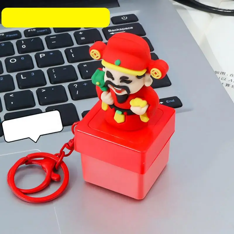 Porte-clés drôle de dessin animé, pendentif de sac à dos, jouet à main portable avec son, pendentif de sac à dos pour portefeuille de voiture