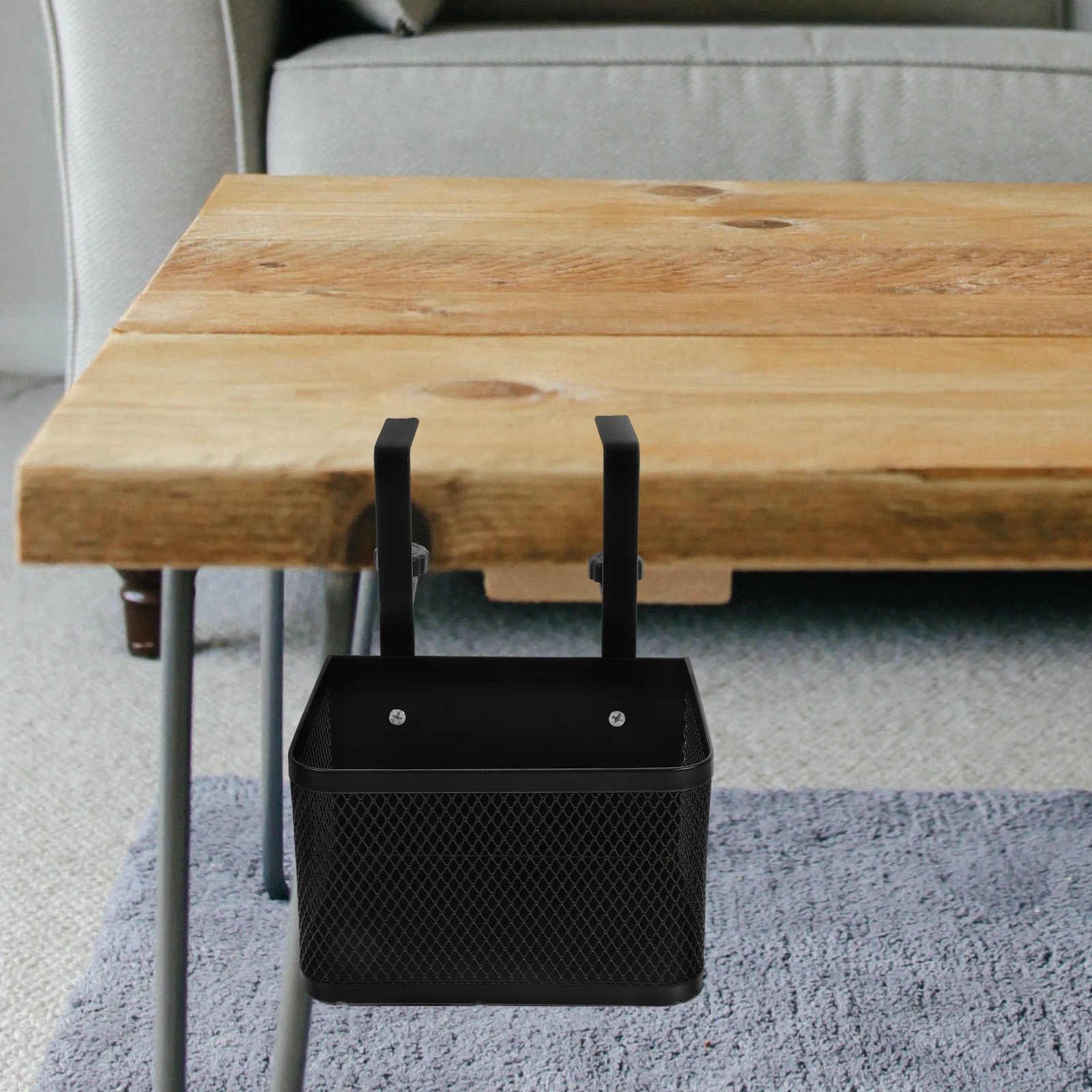 Klem op bureau-organizermand onder bureau-opslagoplossing voor kantoor, klaslokaal, thuis, zonder boren vereist, kabelorganizermand