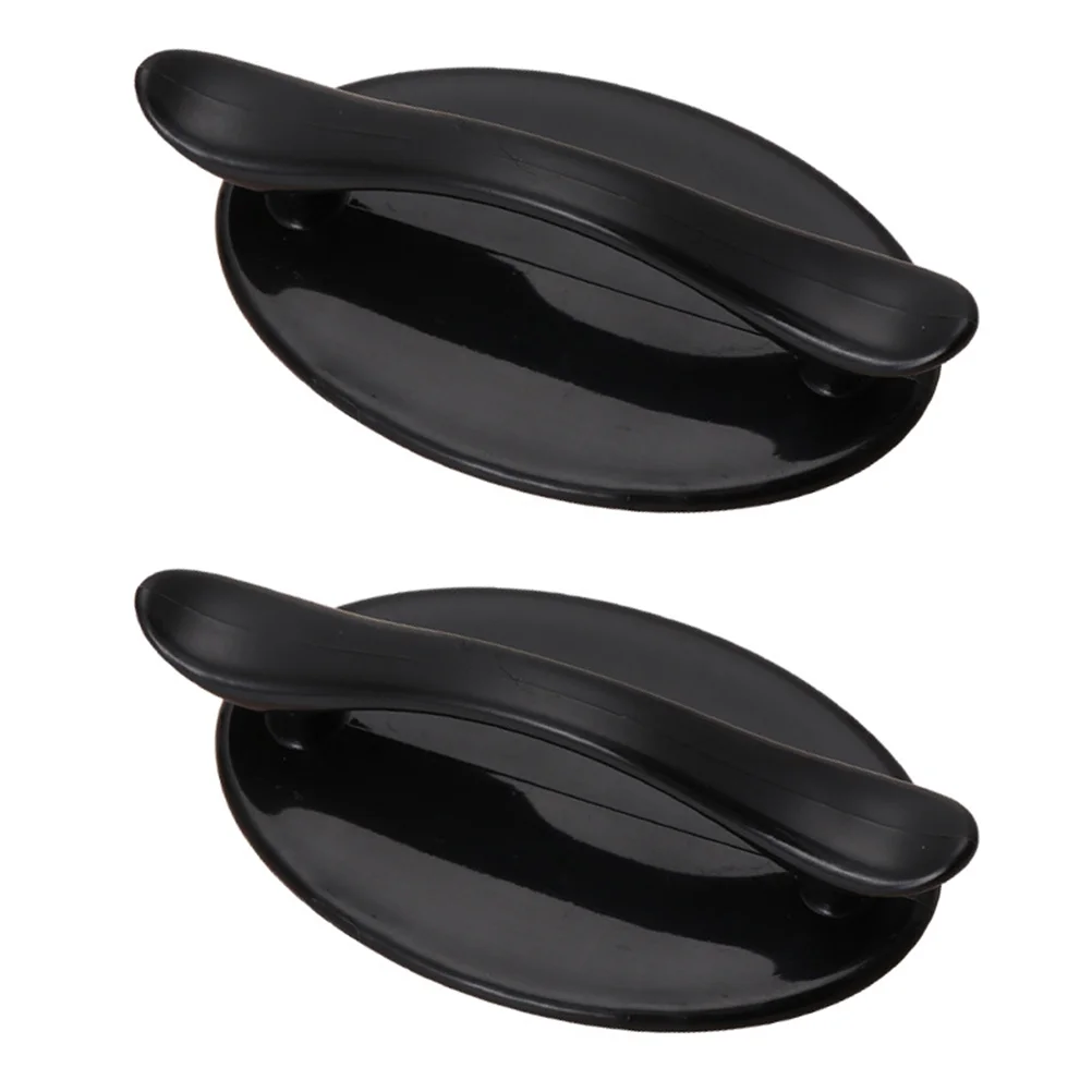 

2 Pcs Bathroom Lock with Indicator Hole-free Handle Drawer Pulls Punch-free Knob