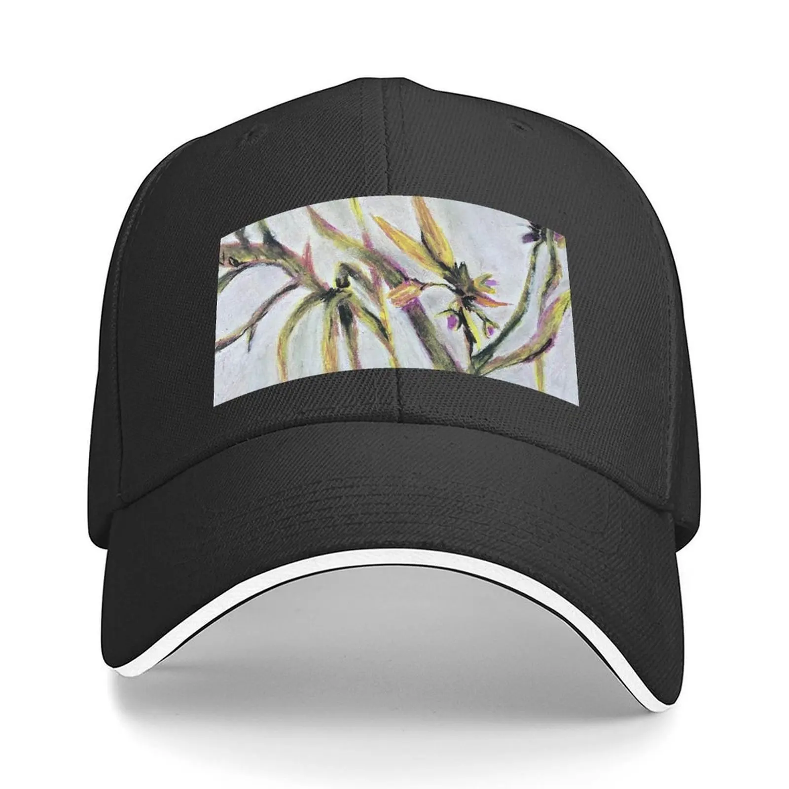 

Oil Pastel Flowers Baseball Cap |-F-| Vintage Hat men sun hat Boy Women's