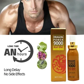 Dragon Power 9000 Delay Spray Iconische Delay Ejection Spray - Climax Control Spray Mannen Niet-irriterende Climax Delay Oil voor mannen 18+