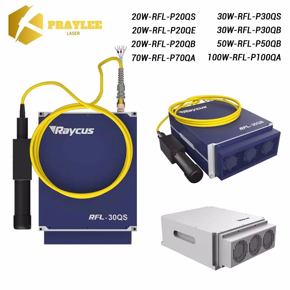Praylee Original Raycus 20W 30W 50W 100W Fiber Laser Source for Fiber Laser Marking Machine RFL-P20QS RFL-P30QB 50W-RFL-P50QB