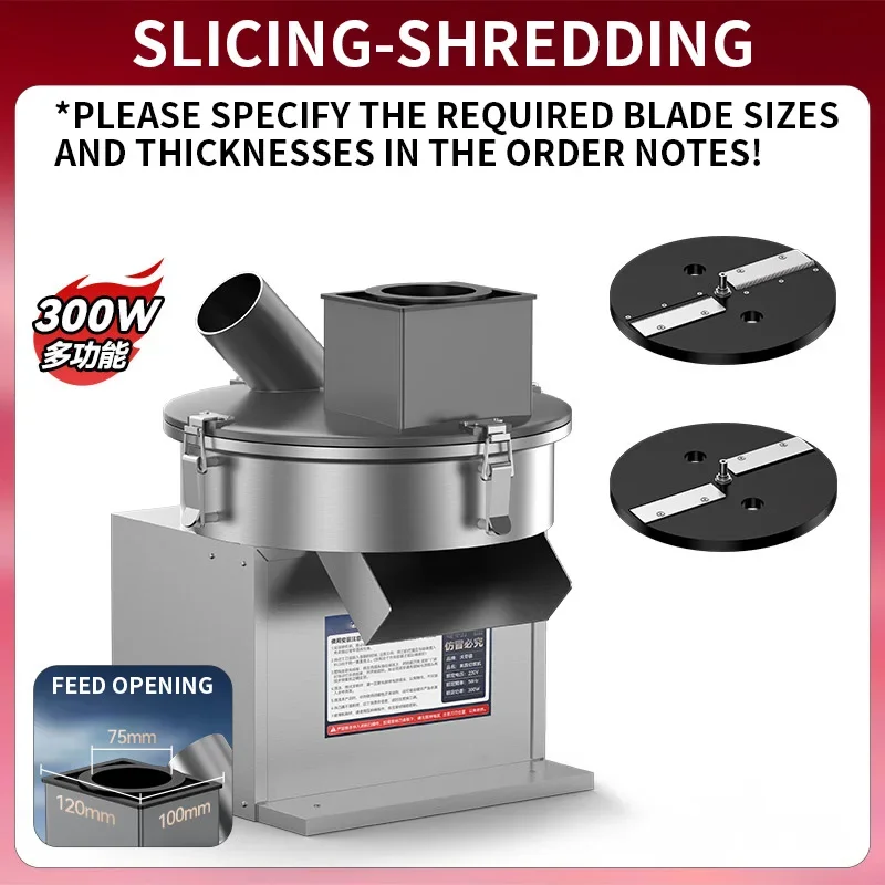 Commercial Stainless Steel Multifunctional Vegetable Cutter Electric Slicer, Shredder, and Dicer for Potatoes, Radishes