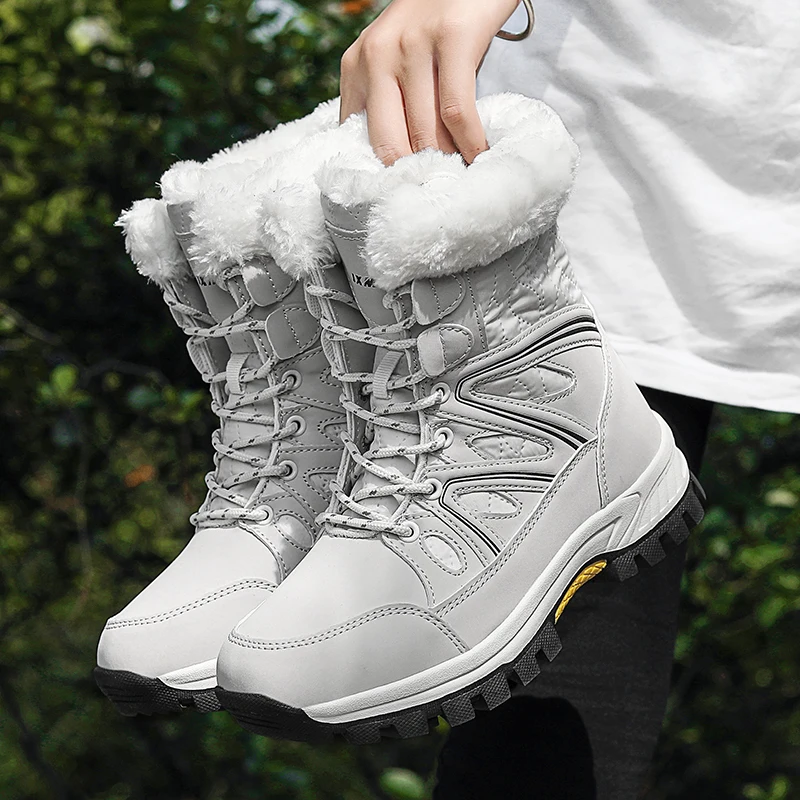 

Winter Couple Fashion Comfort Snow Boots Outdoor Non-slip Wear-resistant Womens Mens Cotton Boots Warm Anti-chill High Top Boots