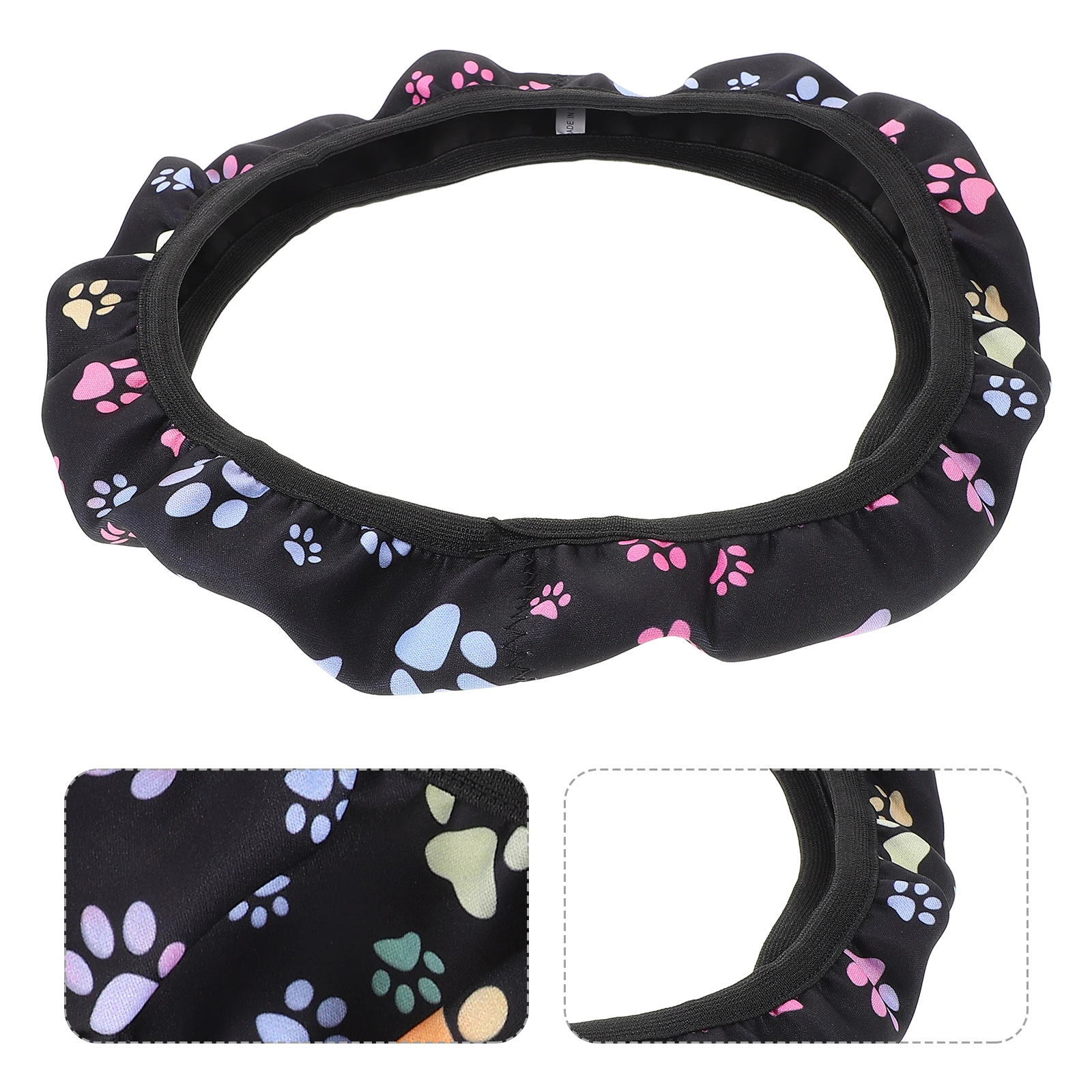 

Steering Wheel Cover Cartoon Animal Paw Print Elastic Anti S Car Interior Accessory Durable Vibrant Color Non Slip