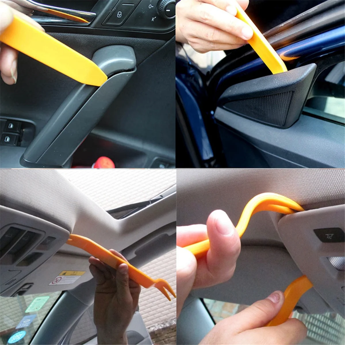 10Set Plastic Pry Plate Car Door Clip Panel Decoration Removal Tool Dashboard Removal Tool Navigation Board Removal Tool