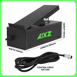 AIXZ TIG Welding Foot Pedal Amp Control Pedal for AIT200P/AIT250P AC DC Welder Machines Five-core Plug 3M Control Cable