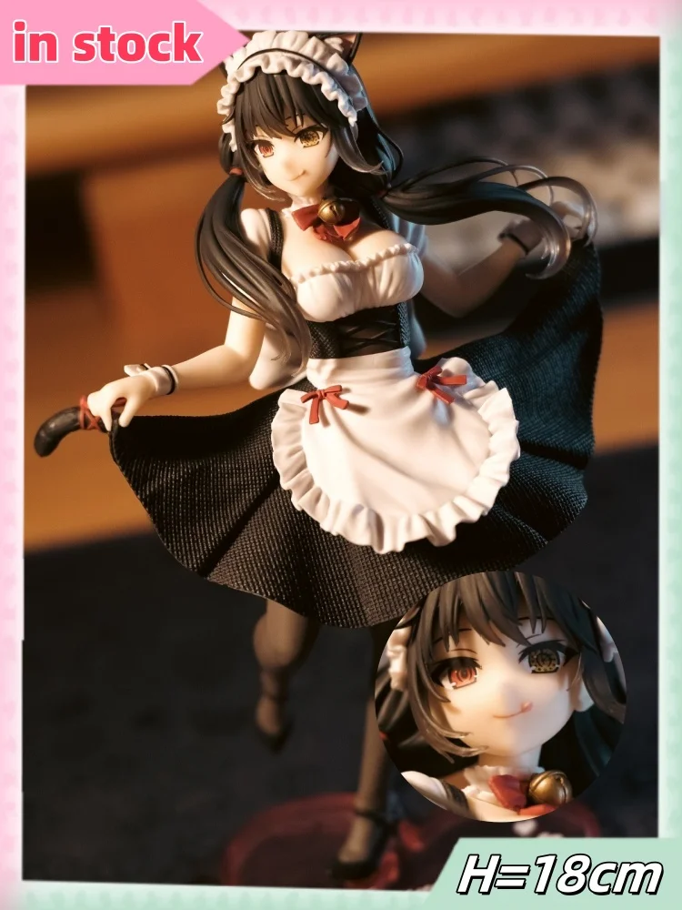

【In Stock 】Taito Date A Live Tokisaki Kurumi Cat Ear Maid Dress Up Figure Anime Toy Genuine Model Collection