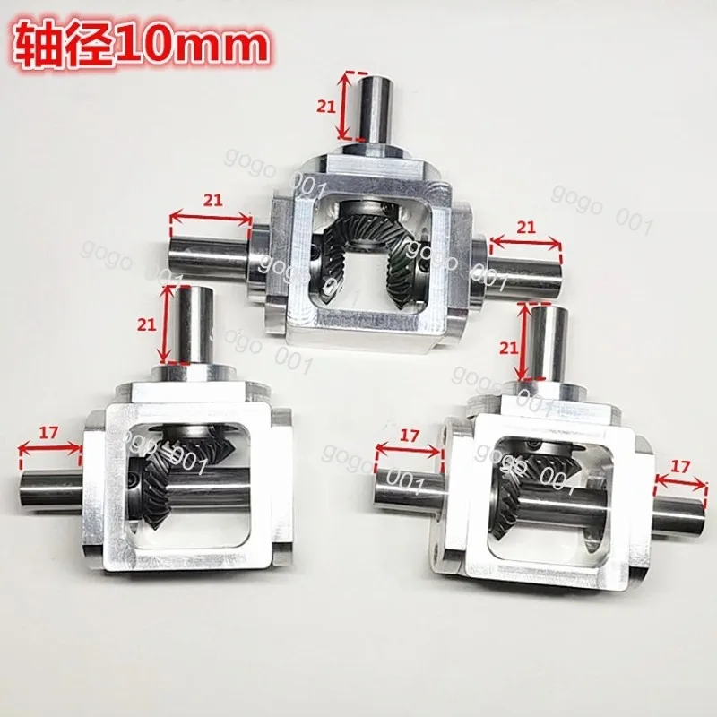 1T Type Right Angle Bevel Gear Reducer, 10mm Shaft Diameter for Power Transmission, Industrial Gearbox