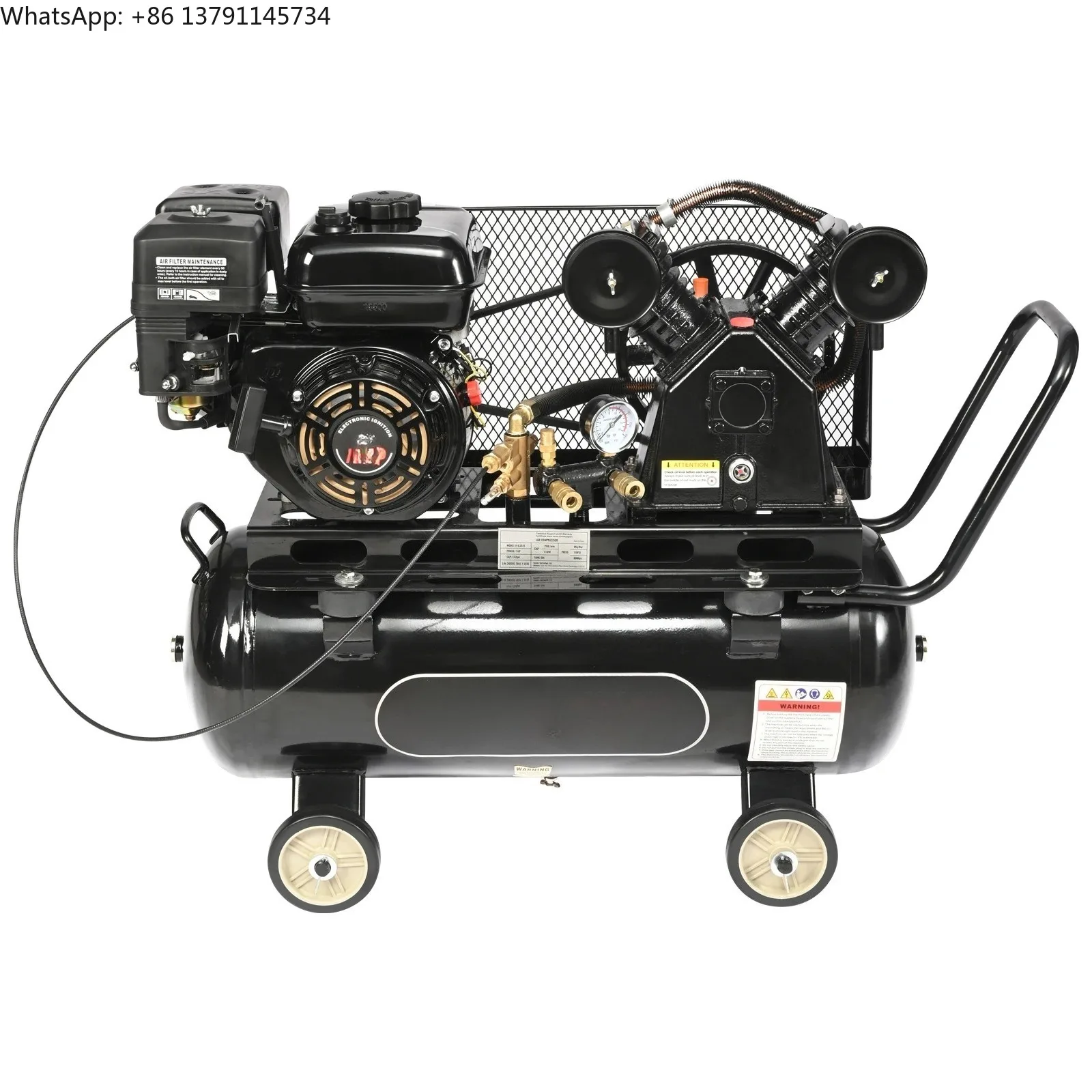 7HP/15HP Gas Power Air Compressor 10/20/30 Gallon Air Compressor Tank 115PSI Max Pressure for Construction Workshop