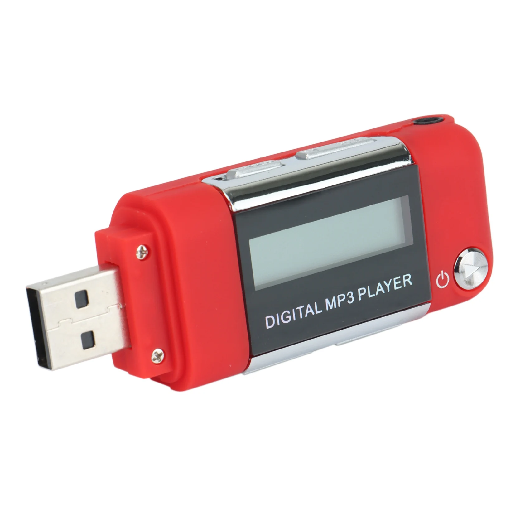 เครื่องเล่น Mp3 ใหม่ 4GB U Disk เครื่องเล่นเพลงรองรับแบตเตอรี่ AAA แบบถอดเปลี่ยนได้การบันทึก (สีแดง)