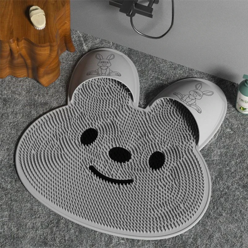 

Rabbit Silicone Foot Massage Mat, Bathroom Anti Slip Mat, Lazy Person Washing Feet To Remove Dead Skin, Shower Room Floor Mat