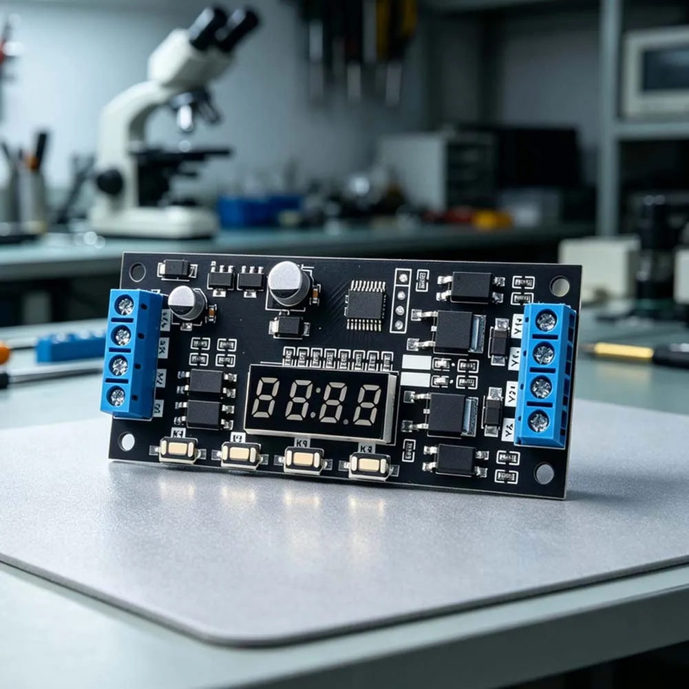 Timer Switch Module with Dual MOSFET Outputs for DC7-30V Input Voltage Controlling Motor LED Lamp Pump and Solenoid Valve Loads