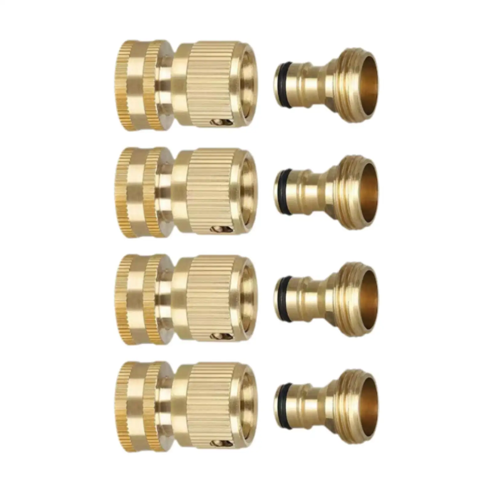 

4 Pieces 3/4" Garden Hose Quick Connectors Tap Connector Set for Car Wash Lawn Care Gardening Garden Irrigation Accessories