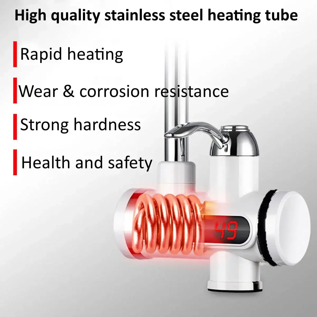 3000 واط لحظة AC220V دش كهربائي سخان مياه صنبور ساخن المطبخ الكهربائية الحنفية تسخين المياه Instantaneou سخان مياه + دش