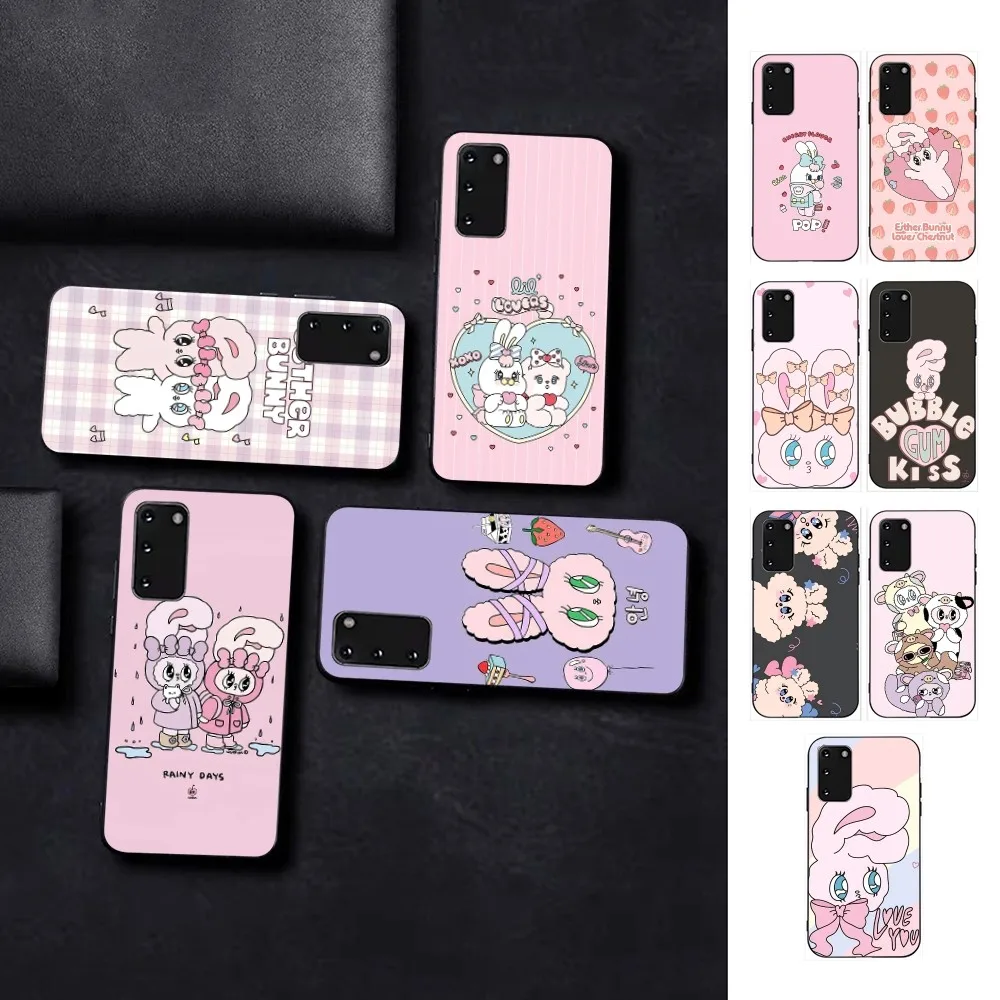 Funda de teléfono E-Esther B-Bunny para Samsung S 9 10 20 21 22 23 30 23 24 plus lite Ultra FE S10lite Fundas