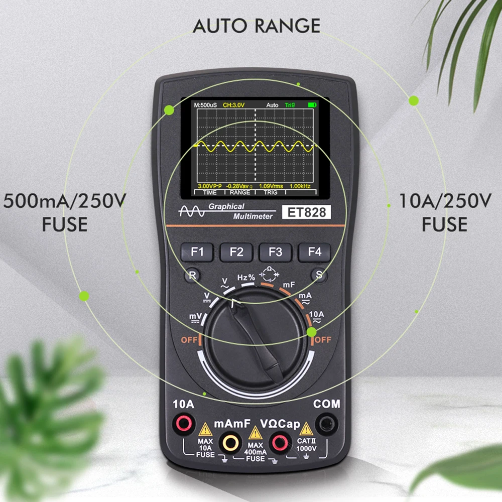 Intelligent Digital Oscilloscope Multimeter 2-in-1 Direct Current/AC Voltage Current Meter Capacitance Resistance Diode Tester